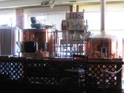 Brew kettles at Brickhouse Brewery
