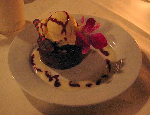 Chocolate raspberry bread pudding