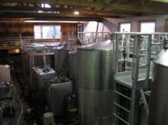 Stainless steel tanks for fermenting wine