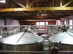 Stainless steel tanks for fermenting wine