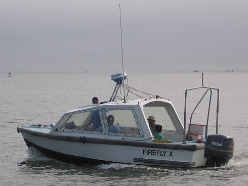 a very small water taxi