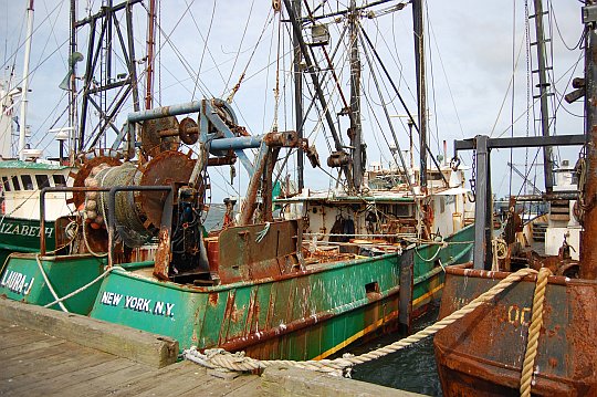 fishing trawlers at dock