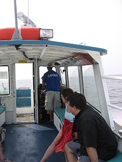 inside the water taxi