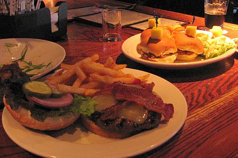 hamburger and pulled pork sliders