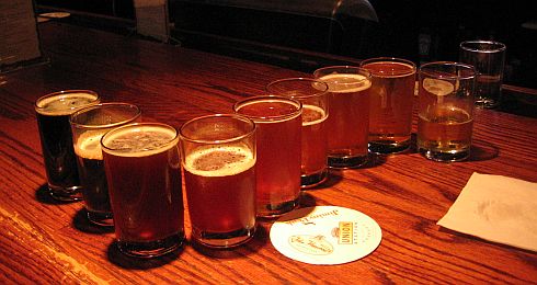9 samples of beer