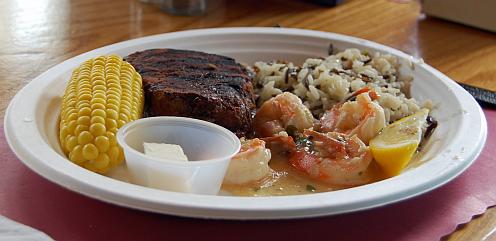 filet mignon with shrimp scampi