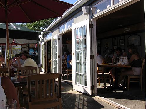 indoor and outdoor dining areas