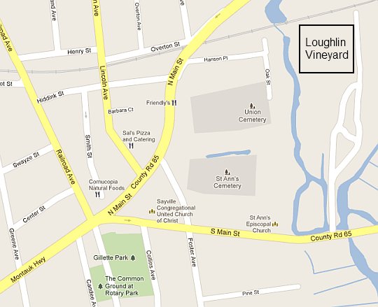 Road map of Loughlin Vineyards