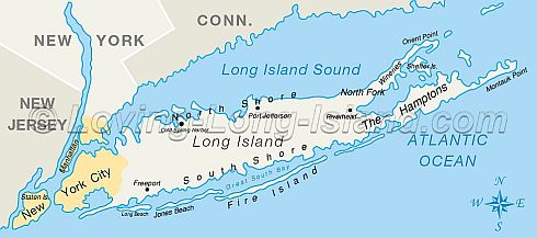 Map of Long Island