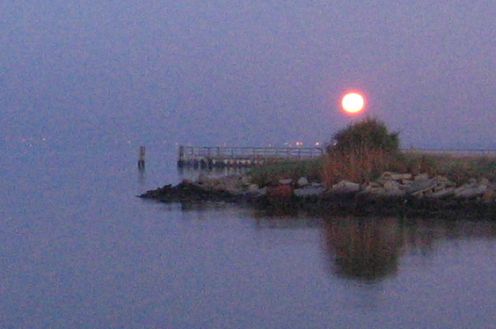 Moon setting