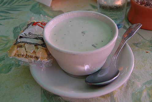 New England clam chowder