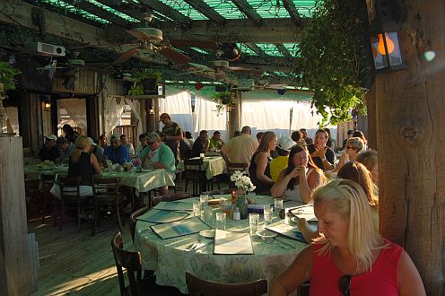 outdoor dining area