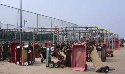 The wagon parking lot at Ocean Beach