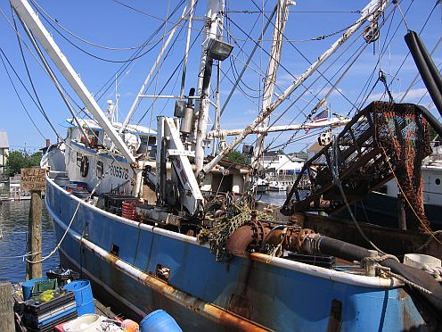 A large commercial fishing boat