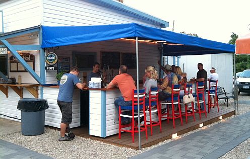 a small outdoor bar