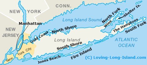 Map of Long Island