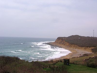 The bluffs at Montauk Point