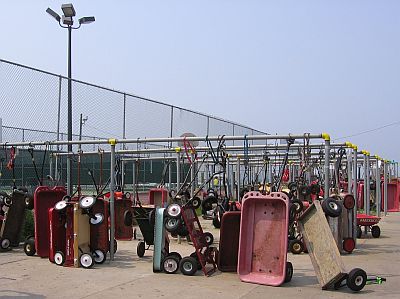 Fire Island's famous red wagons