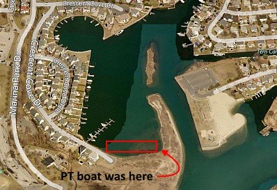 Location of PT Boat at the former South Seas Yacht Club in the '70s